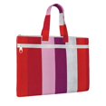 thumbnail image 2 of Handbag File Bag 15×10.6in Large Capacity Double Pocket Designed For Work Travel Travel Shopping Purplish Red Stripe_82927_4, 2 of 8