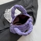thumbnail image 2 of Bolsa De Hombro Gepolsterte Damen-Umhängetasche mit Reißverschluss, Baumwoll-Tragetasche, leicht (lila), 2 of 6