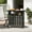 Mixed Color + POLYETHYLENE + Steel, variant on LANKANG Multifunctional Outdoor Storage Organizer Station With Closed Cabinet Open Storage Shelf Flat Top Surface Weather Resistant Poolside Towel Holder Patio Side Bar Accent Table Gray
