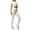 White, variant on Telankuip 2 Piece Yoga Sets for Women Solid Color Stretchy Breathable Yoga Running Gym Fitness Short Sleeve Crop Top with High Waist Leggings Two Piece Workout Outfits White XL