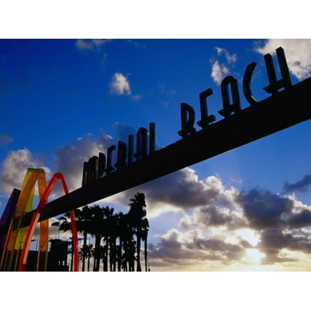 Pier Sans Entrance Arch through to the Imperial Beach Pier in San Diego, San Diego, California Print Wall Art By Richard Cummins ()