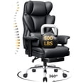 thumbnail image 1 of COOLHUT Large Executive Office Chair with Adjustable Armrests and Footrest, High Back PU Leather Computer Chair with Lumbar Support, for Big and Tall Users, for Home Office or Computer Desk Use, 1 of 8