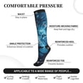 thumbnail image 3 of Lsque Red And Blue Fire Lion Pattern Sport Compression Socks for Men & Women 15-20 mmHg Knee High Nurse Pregnant Running Medical and Travel Athletic, 3 of 6