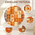 thumbnail image 6 of FRAMICS Fall Pumpkin Shower Curtain Sets with Non-Slip Rugs and Hooks, 16-Piece Thanksgiving Leaves Plaid Bathroom Sets, Waterproof Fabric Orange Bathroom Decor Set, 6 of 10