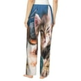 thumbnail image 3 of Kll Womens Playful Cat Print Pajama Pants Soft Pajama Bottoms For Women Cozy Lounge Pants, 3 of 9