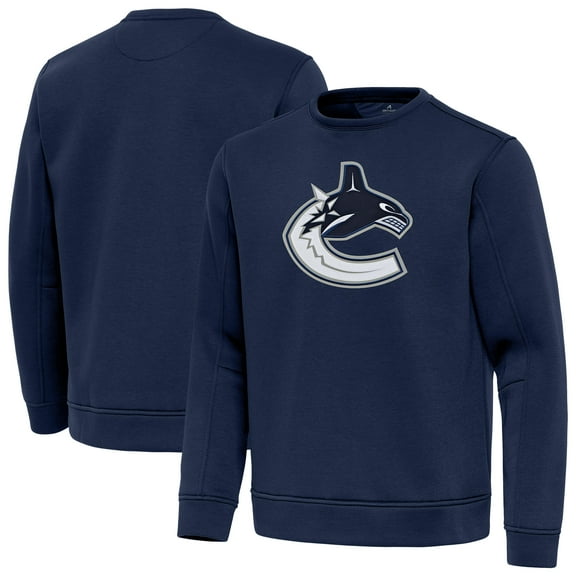 Men's Antigua Navy Vancouver Canucks Relevant Lightweight Pullover Sweatshirt