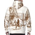 thumbnail image 7 of Wukai Western Desert Cowboys Print Men Hoodies Fleece Sweatshirts Long Sleeve Sweaters Pullover Fall Outfits Winter Clothes-3X-Large, 7 of 7