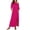 Hot Pink-06, variant on One Shoulder Dresses for Women Cinched Waist Short Sleeve Maxi Dress Daily Casual Wear