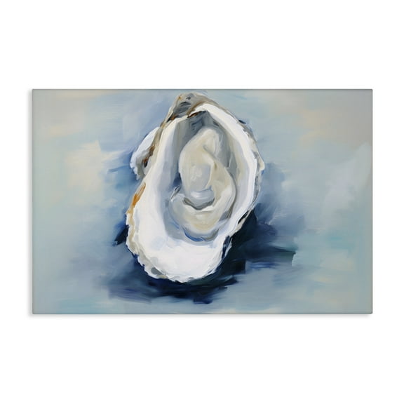 Stupell Industries Traditional Oyster View Nautical & Beach Painting Wrapped Canvas Art Print Wall Art, 24 x 16
