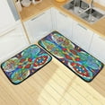 thumbnail image 7 of Mexico Pattern Anti Fatigue Mats for Kitchen Floor,Set of 2 Non Skid Washable Waterproof Anti Kitchen Floor Mats for Kitchen Office Laundry Room Bathroom (19"x27"+19"x47") Home Decor, 7 of 7