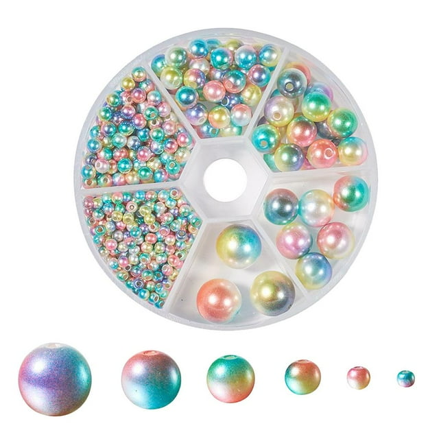 KLKCMS 564 Pcs/boîte Perles Imitation Plastique Perles Rondes Espaceur 3 g g