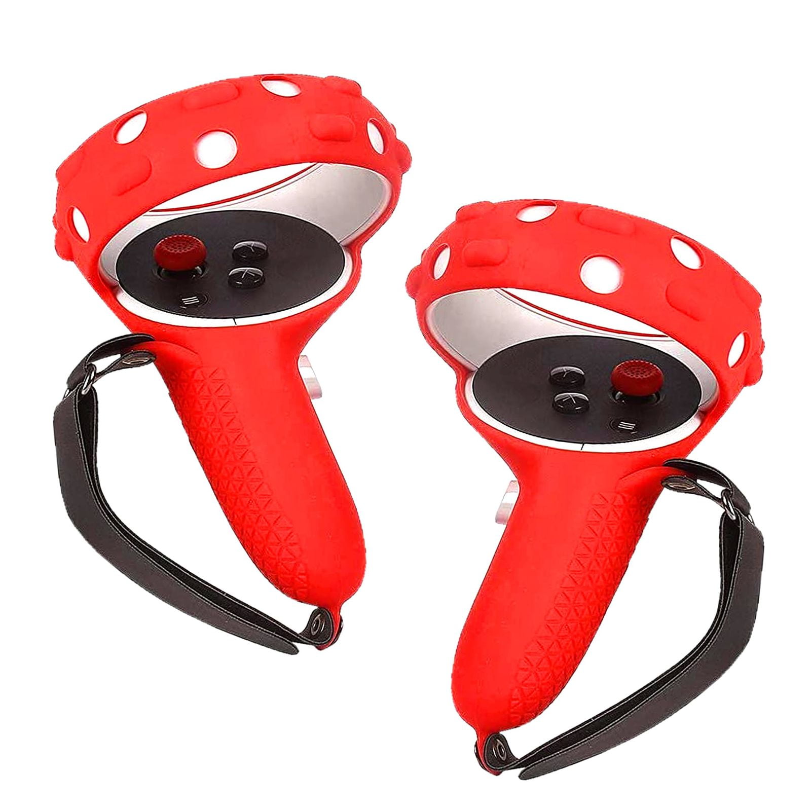 pistol udvande Moralsk uddannelse Insten Controller Grips Cover For Oculus Quest 2 VR Headset Touch  Controllers Accessories Protector Silicone Case with Knuckle Straps  Adjustable Anti-Throw Handle, Red 1 Pair - Walmart.com