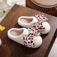 thumbnail image 2 of Gubotare Womens House Shoes Slippers Warm Knit House Slippers for Women Comfy Fleece Lined Winter Slippers with Memory Foam and Indoor Outdoor Soles Size 8 (A,8), 2 of 7