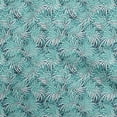 thumbnail image 1 of oneOone Polyester Lycra Turquoise Green Fabric Leaves Sewing Material Print Fabric By The Yard 56 Inch Wide, 1 of 4