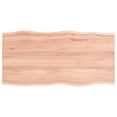 thumbnail image 2 of vidaXL Table Top Light Brown 100x50x2 cm Treated Solid Wood Oak Live Edge, 2 of 4