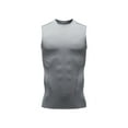 thumbnail image 2 of JXMVOJ Men's Summer Elastic Cotton Moisture-Wicking Breathable Sleeveless T-Shirt, Contrast Neck Stitching Casual Sports Streetwear for Gym Running Beach Vacation, Fashion Slim Fit Design, 2 of 6
