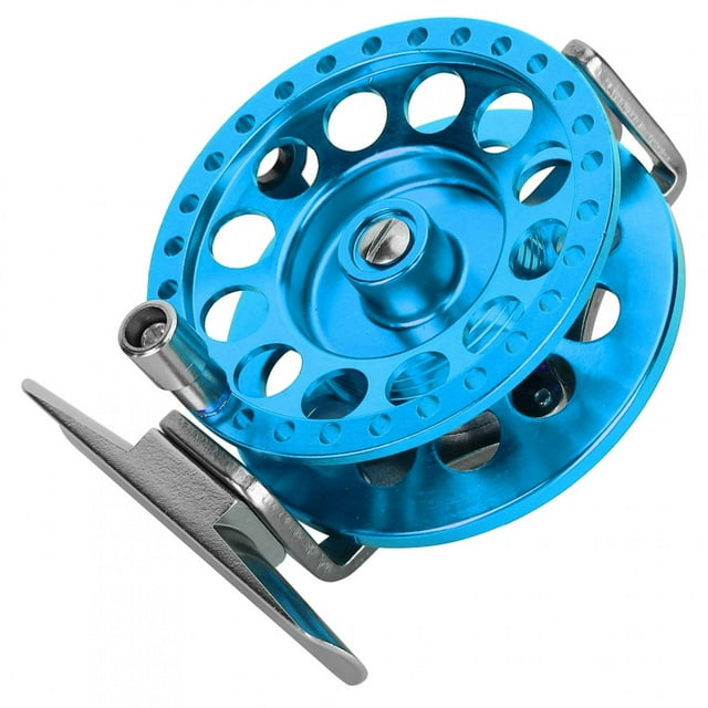 AT60 Front Ice Fishing Wheel, With Unloading Force Reel Ice Fishing Wheel, for Fishing Lover Outdoor Use Adult Children Sea/ Fishing Blue Left Hand,Red Right Hand