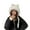 White, variant on Women Fluffy Knit Beanie Hat, Winter Plush Warm Knit Cat Ear Skull Cap Outdoor Ear Cover