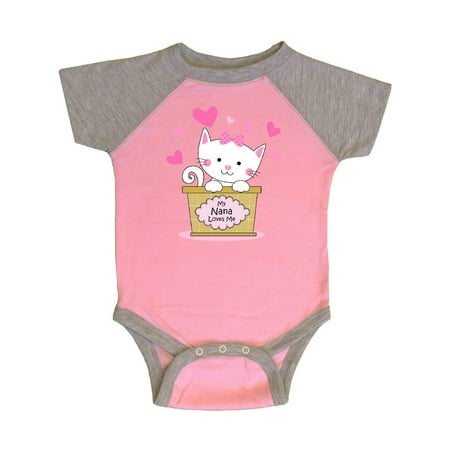 

Inktastic Kitty Nana Loves Me Gift Baby Girl Bodysuit
