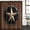 Black Dark Brown, variant on Polyester Fabric Vintage Texas Star Shower Curtain, Retro Art Country Waterproof Bathtub Curtain Bathroom Decor Set with Hooks 54 x 78 Inches
