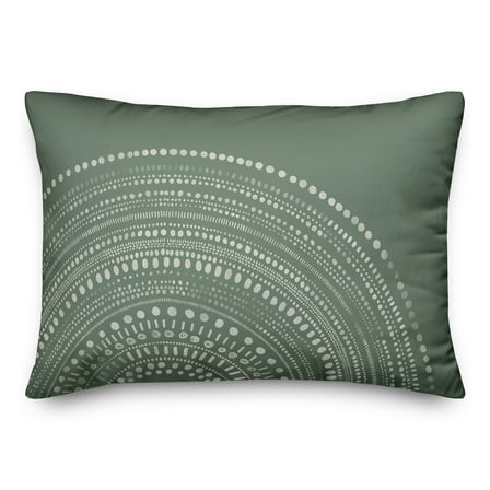 Creative Products Green Circle Dot Pattern 14x20 Indoor / Outdoor Pillow
