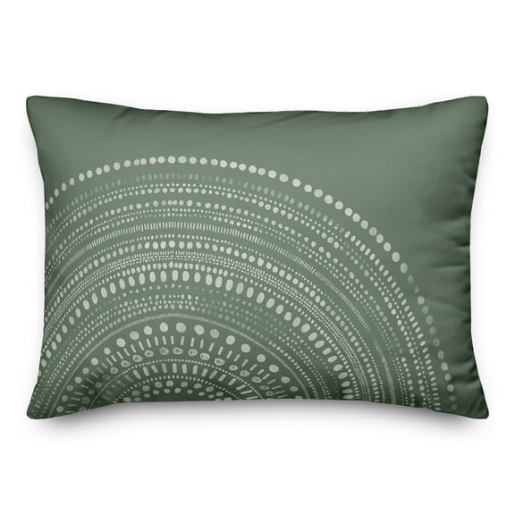 Creative Products Green Circle Dot Pattern 14x20 Indoor / Outdoor Pillow