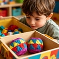 thumbnail image 5 of YiJuHui Funny Expression Soft Sandbags, Hand Crochet Knitted Toss Bags for Catching & Throwing Games, Durable Leather Beanbags for Outdoor Indoor Party Activities, 5 of 5