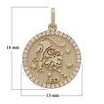 thumbnail image 3 of 14k Yellow Gold Diamond Zodiac Sign Leo Pendant - Leo,Yellow, 3 of 4