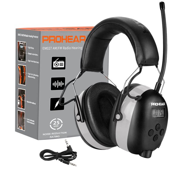 Auriculares de protección auditiva PROHEAR AM/FM 25dB NRR - Gris