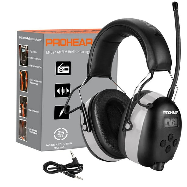 Auriculares de protección auditiva PROHEAR AM/FM 25dB NRR - Gris