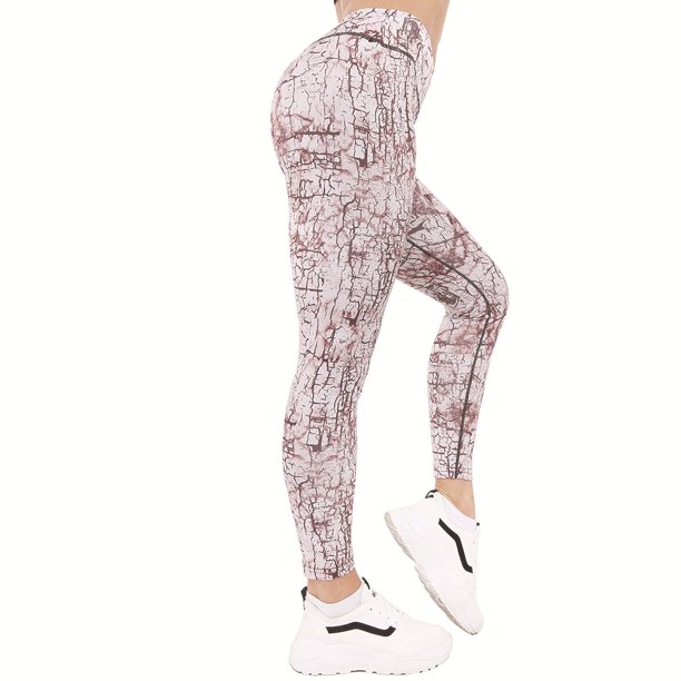 cry Lightning priest top explosions four-pin six-wire digital wall crack printing sports leggings hip high waist yoga pants women Brown red crack S - Walmart.com cry Lightning priest top explosions four-pin six-wire digital wall crack printing sports leggings hip high waist yoga pants women Brown red crack S - Walmart.com