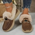 thumbnail image 6 of Roncen Women's Winter Snow Boots - Fashion Casual Platform Wedge with Thick Sole, Thermal Plush Lining, Metal Buckle & Faux Fur Trim, Non-Slip Comfortable Slope Heel Shoes, 6 of 6