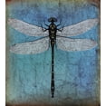 thumbnail image 3 of Dragonfly Duvet Cover Set, Grunge Vintage Old Backdrop and Dragonfly Bug Ombre Image, Decorative 3 Piece Bedding Set with 2 Pillow Shams, Queen Size, Blue Turquoise, by Ambesonne, 3 of 3