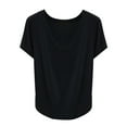 thumbnail image 2 of TODOZO T Shirts for Women Loose Fit Casual Lightweight Soft Basic Tees Summer Solid Color U Neck Short Sleeved Base Shirt Thin Style Can Be Worn Outside Loose Fit Top, 2 of 8