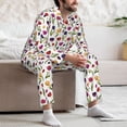 thumbnail image 7 of Balery Tulips Flowers Pattern Pajama Sets for Men Long Sleeve 2 Piece Sleepwear Loungewear Sets Soft PJ's with Pockets Long Sleeve Comfy Pj Sets-Large, 7 of 7