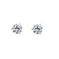 thumbnail image 2 of Mauli Jewels Ear Rings for Women 0.33 Carat Round White Diamond Martini Stud Earrings Carat 14K White Gold 3-prong, 2 of 5