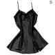 thumbnail image 1 of Camisón de encaje con cuello en V y espalda descubierta, camisón sedoso, ropa de dormir para mujer, negro, S Sweethay AP001175-13B, 1 of 7