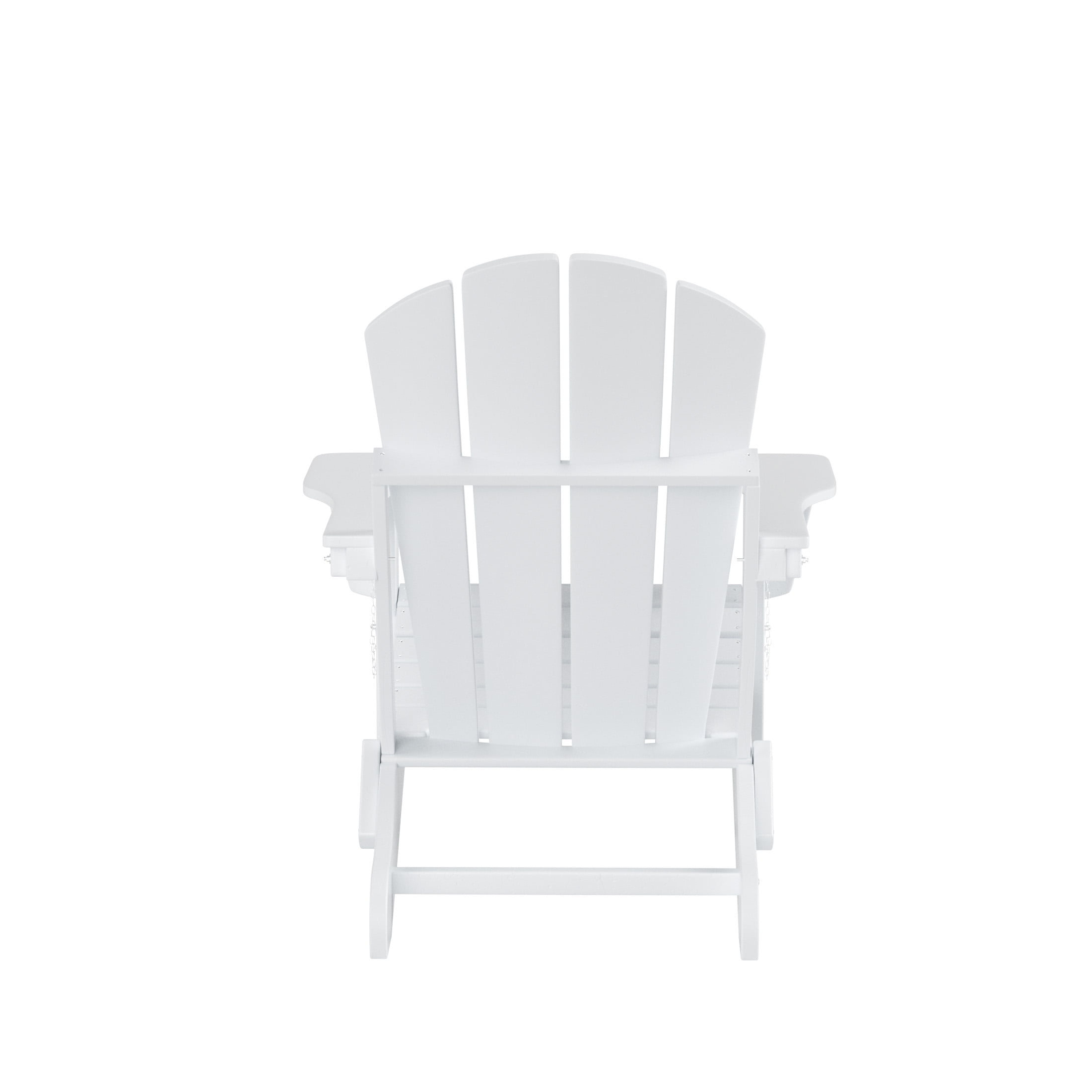 Westin Outdoor Patio Folding Adirondack Chair HDPE Plastic, White