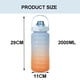 thumbnail image 2 of Botella de agua de gran capacidad para deportes al aire libre con etiquetas de capacidad Botellas de agua de PP, 2 of 5