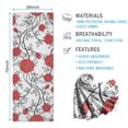 thumbnail image 2 of Pioneer Flower Floral Print Pattern Hot Yoga Mat Towel Non Slip for Hot Yoga - Quick-Drying Yoga Mat Cover with 4 Corner Pockets with Travel Bag - Hot Yoga Towel Non Slip 70"x26", 2 of 6