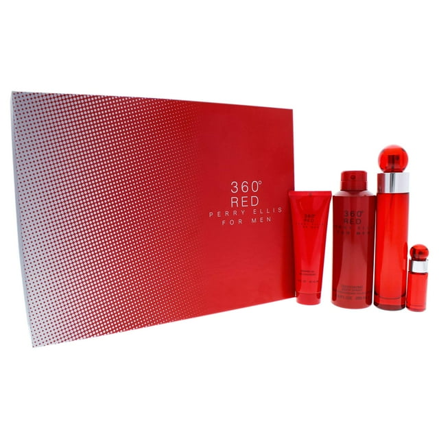Set de regalo Perfume Perry Ellis 360 Red para hombre 100 ml 4 piezas