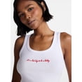 thumbnail image 4 of No Boundaries Ribbed Graphic Game-Day Tank Top, Women's and Women's Plus Sizes XXS-4X, 4 of 5