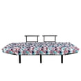 thumbnail image 3 of Flamingo Futon Couch, Horizontal Triangles Geometrical Frames with Exotic Beach Elements Mosaic Design, Daybed with Metal Frame Upholstered Sofa for Living Dorm, Loveseat, Multicolor, by Ambesonne, 3 of 4