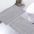 thumbnail image 4 of Juego de Alfombrillas de Baño SHACOS Súper Suaves 2 Piezas 50x80cm Gris Claro, 4 of 8