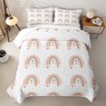 thumbnail image 2 of Erosebridal Kawaii Rainbow Twin Quilt Set for Girls, Colorful Heart Print Twin Coverlet Set, 2-Piece 1 Quilt and 1 Pillowcase, 2 of 7