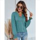 thumbnail image 4 of Tops Casuales de Larga con Cuello en V para Mujer, Camisetas Holgadas de y Otoño Judías XXL, 4 of 8