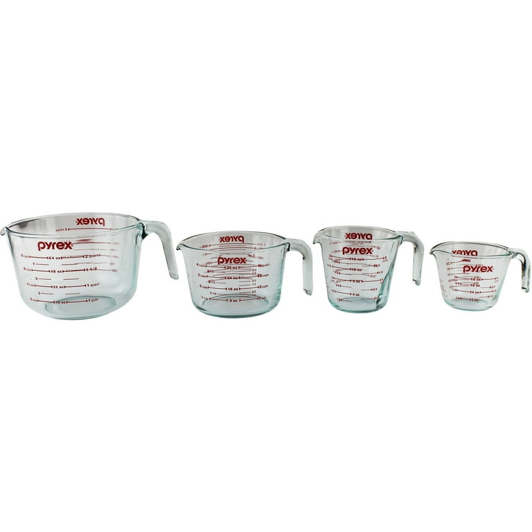 Pyrex Measuring Cups Glasses, 4-Piece Set 