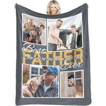 Custom Blanket with Picture Customized Blankets with Photos Personalized Gifts for Birthday Anniversary Christmas New Year, 10 Photos, 50x60 Inch(Minky Fleece)