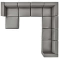 thumbnail image 3 of Sectional Sofa Set, Faux Vegan Leather, Grey Gray, Modern Contemporary Urban Design, Living Lounge Room Hotel Lobby Hospitality, 3 of 10