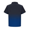 thumbnail image 4 of VgaVtl Men's Polo Short Sleeve Summer Big and Tall Leisure Button Collared Gradient Color Holiday Mens Shirts, 4 of 5